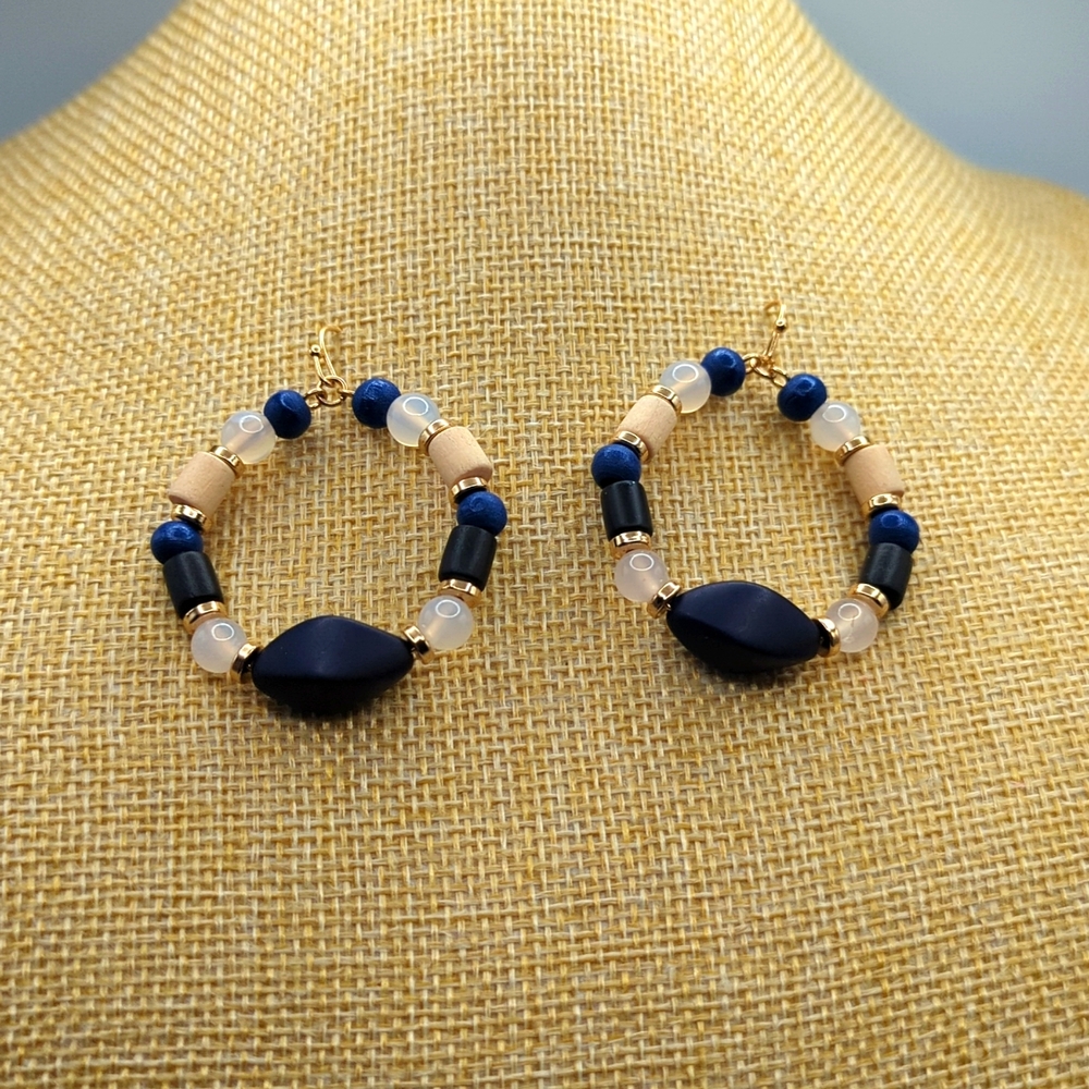 The Sak Mixed Bead Hoop Earrings